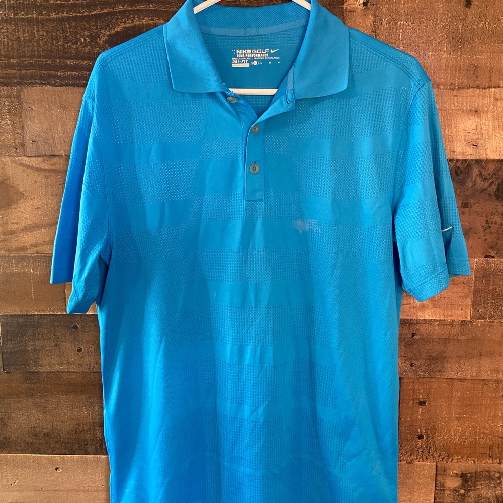 Nike Golf Your Performance Blue Short Sleeve Polo Shirt Size M